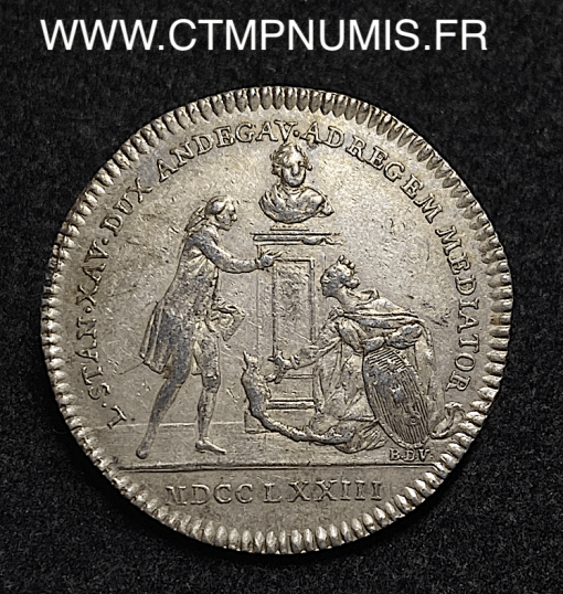 ,ANJOU,JETON,ARGENT,MAIRIE,ANGERS,1773,