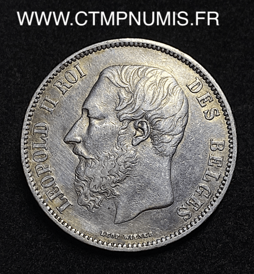 ,MONNAIE,ROYAUME,BELGIQUE,5,FRANCS,ARGENT,1867,F,POINTE,