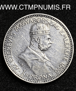 ,MONNAIE,HONGRIE,1,CORONA,ARGENT,1896,