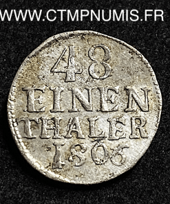 ,MONNAIE,ALLEMAGNE,SAXE,1/48,DE,THALER,1806,