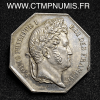 JETON,ARGENT,LOUIS,PHILIPPE,BANQUE,ORLEANS,1838,