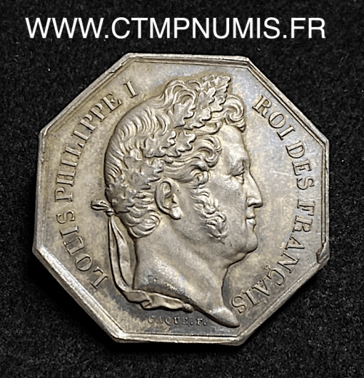 JETON,ARGENT,LOUIS,PHILIPPE,BANQUE,ORLEANS,1838,