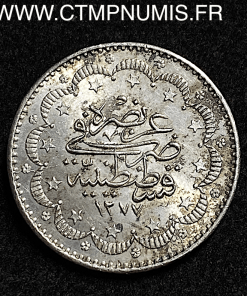 ,MONNAIE,TURQUIE,50,PIASTRES,ARGENT,1277,12,