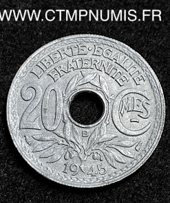 ,MONNAIE,20,CENTIMES,LINDAUER,ZINC,1945,B,