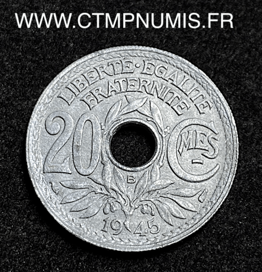 ,MONNAIE,20,CENTIMES,LINDAUER,ZINC,1945,B,