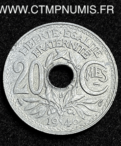 ,MONNAIE,20,CENTIMES,LINDAUER,ZINC,1946,B,