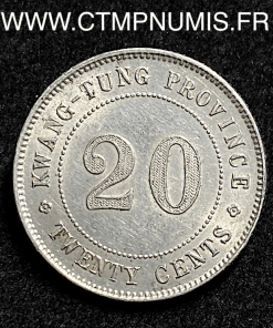 ,MONNAIE,CHINE,20,CENTS,ARGENT,KWANG,TUNG,1920,