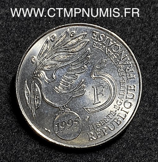 ,MONNAIE,5,FRANCS,CINQUANTENAIRE,ONU,1995,