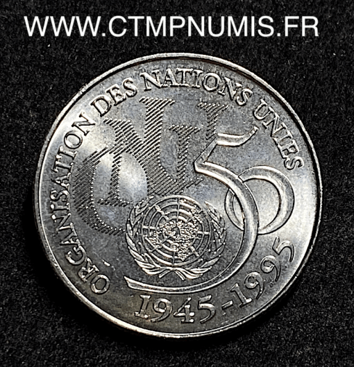 ,MONNAIE,5,FRANCS,CINQUANTENAIRE,ONU,1995,