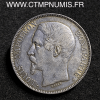 ,MONNAIE,EMPIRE,5 FRANCS,ARGENT,LOUIS,NAPOLEON,1852,PARIS,