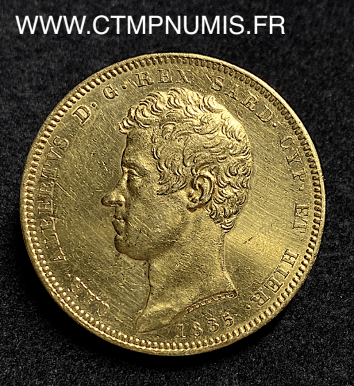 ,MONNAIE,ITALIE,SARDAIGNE,100,LIRE,OR,CHARLES,ALBERT,1835,TURIN,