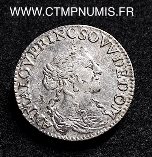 ,MONNAIE,FEODALE,DOMBES,ANNE,MARIE,LOUISE,1/12,EC,ARGENT,1665,