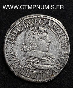 ,MONNAIE,FEODALE,LORRAINE,TESTON,ARGENT,CHARLES,IV,1630,NANCY,