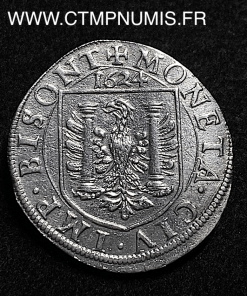 ,MONNAIE,FRANCHE,COMTE,TESTON,ARGENT,CHARLES,V,1624,BESANCON,