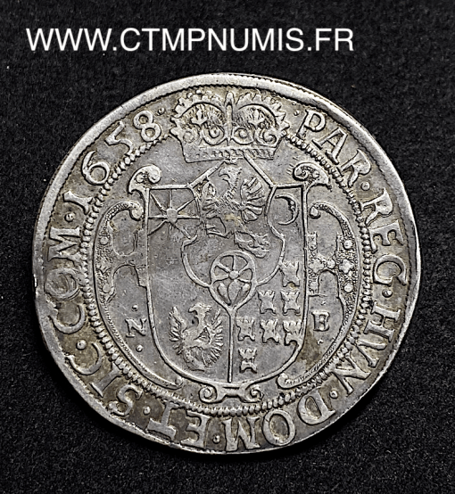 ,MONNAIE,ROUMANIE,TRANSYLVANIE,TALER,ARGENT,GEORGES,II,RAKOCZI,1658,