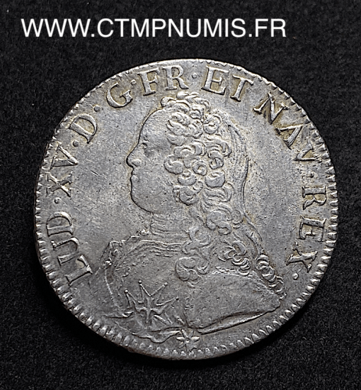 ,MONNAIE,ROYALE,LOUIS,XV,ECU,ARGENT,AUX,LAURIERS,1739,M,TOULOUSE,