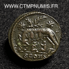 ,MONNAIE,ROMAINE,NUMMUS,CONSTANTIN,URBS,ROMA,LOUVE,PALMES,ARLES,