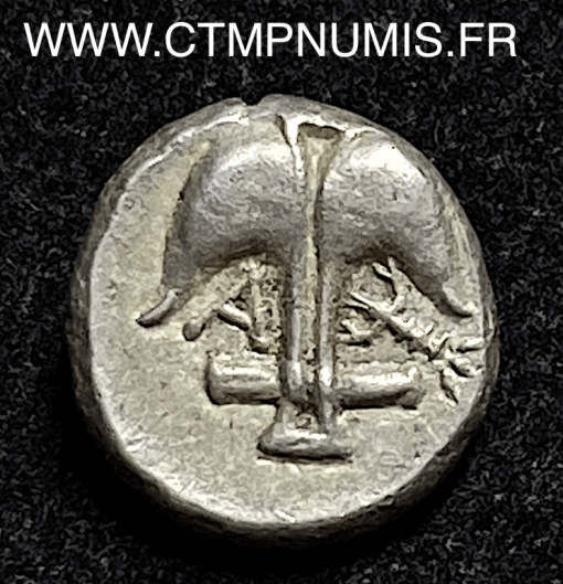 ,MONNAIE,GRANDE,GRECE,THRACE,APOLLONIA,PONTICA,DIOBOLE,ARGENT,TETE,FACE,ANCRE,