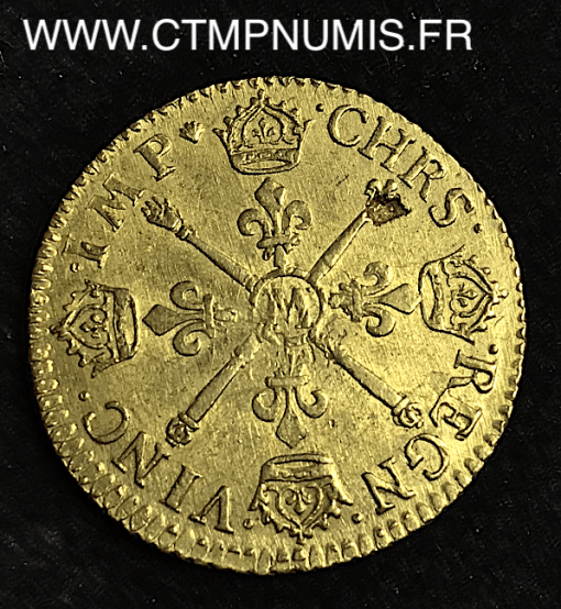 ,MONNAIE,ROYALE,LOUIS,XIV,DOUBLE,LOUIS,OR,AUX,INSIGNES,1704,M,TOULOUSE,