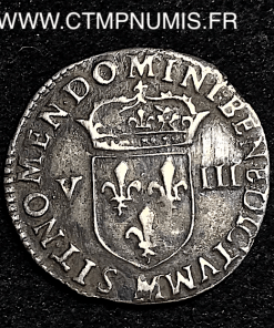 ,MONNAIE,ROYALE,LOUIS,XIII,1/8,ECU,ARGENT,1642,M,TOULOUSE,