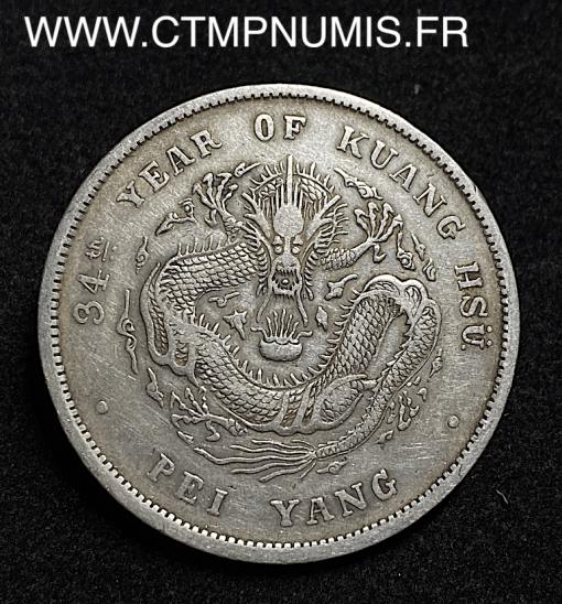 ,MONNAIE,CHINE,1,DOLLAR,ARGENT,CHIHLI,