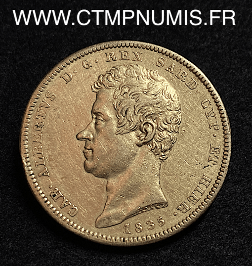 ,MONNAIE,SARDAIGNE,ITALIE,100,LIRE,OR,CHARLES,ALBERT,1835,TURIN,