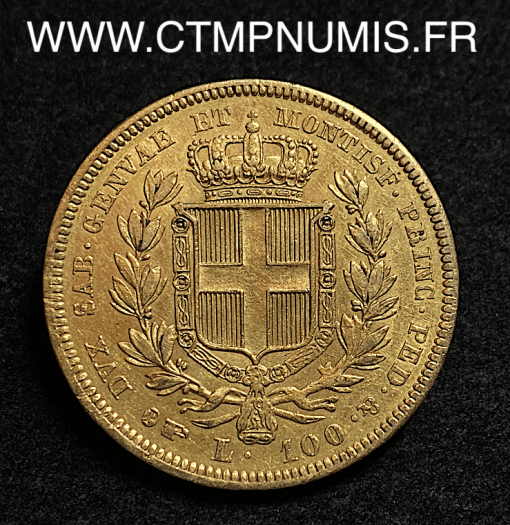 ,MONNAIE,SARDAIGNE,ITALIE,100,LIRE,OR,CHARLES,ALBERT,1835,TURIN,