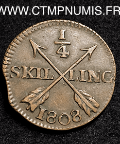 ,MONNAIE,SUEDE,1/4,SKILLING,1808,