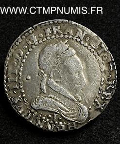 ,MONNAIE,ROYALE,HENRI,III,1/2,FRANC,ARGENT,1587,I,LIMOGES,