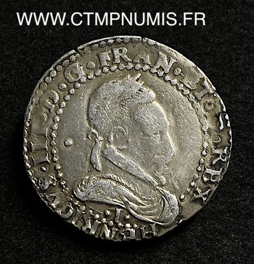 ,MONNAIE,ROYALE,HENRI,III,1/2,FRANC,ARGENT,1587,I,LIMOGES,