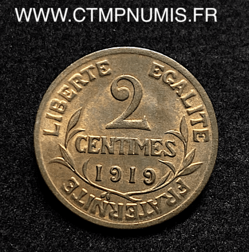 ,MONNAIE,2,CENTIMES,DANIEL,DUPUIS,1919,