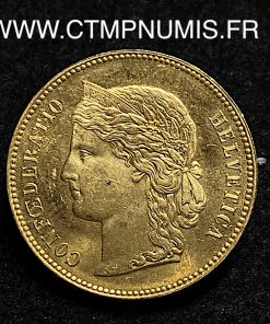 ,MONNAIE,SUISSE,20,FRANCS,OR,HELVETIA,1896,BERNE,