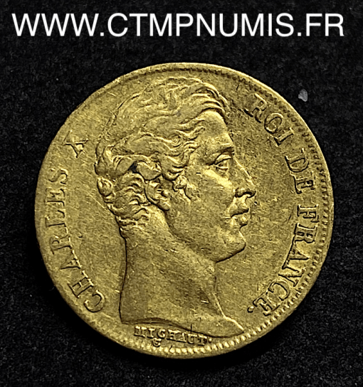 ,MONNAIE,ROYALE,20,FRANCS,OR,CHARLES,X,1825,PARIS,