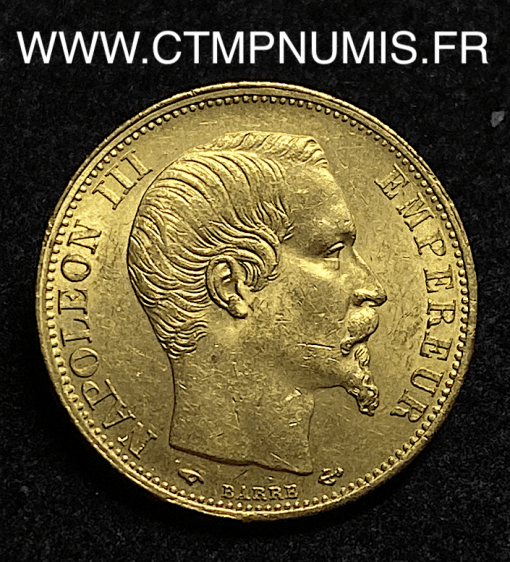 ,MONNAIE,EMPIRE,20,FRANCS,OR,NAPOLEON,III,TETE,NUE,1859,PARIS,