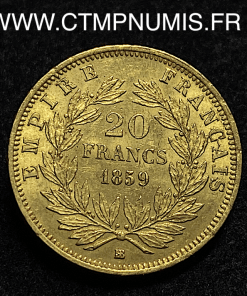 ,MONNAIE,EMPIRE,20,FRANCS,OR,NAPOLEON,III,1858,STRASBOURG,