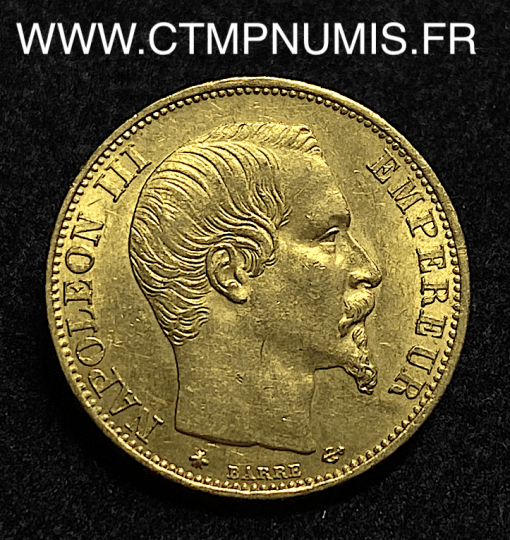 ,MONNAIE,EMPIRE,20,FRANCS,OR,NAPOLEON,III,1858,STRASBOURG,