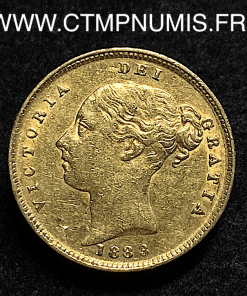 ,MONNAIE,GRANDE,BRETAGNE,1/2,SOUVERAIN,OR,ECUSSON,VICTORIA,1883,