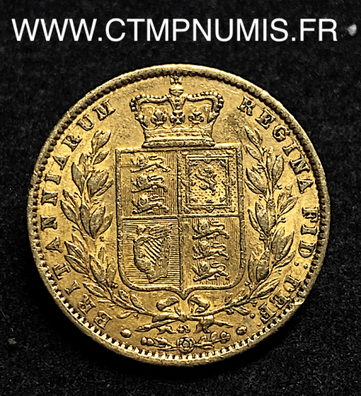 ,MONNAIE,GRANDE,BRETAGNE,1,SOUVERAIN,OR,ECUSSON,VICTORIA,1864,