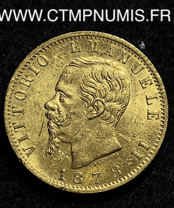 ,MONNAIE,ITALIE,20,LIRE,OR,VICTOR,EMMANUEL,II,1878,ROME,