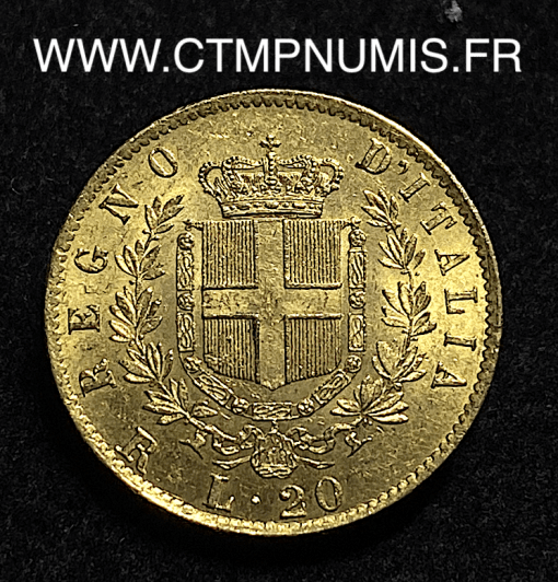 ,MONNAIE,ITALIE,20,LIRE,OR,VICTOR,EMMANUEL,II,1878,ROME,