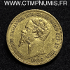 ,MONNAIE,ITALIE,SARDAIGNE,20,LIRE,OR,VICTOR,EMMANUEL,II,1856,GENES,