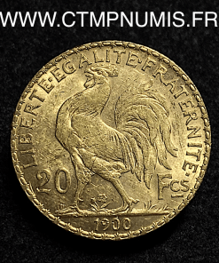 ,MONNAIE,20,FRANCS,OR,COQ,1900,