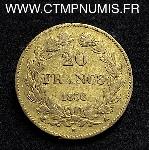 ,MONNAIE,ROYALE,20,FRANCS,OR,LOUIS,PHILIPPE,1836,PARIS,