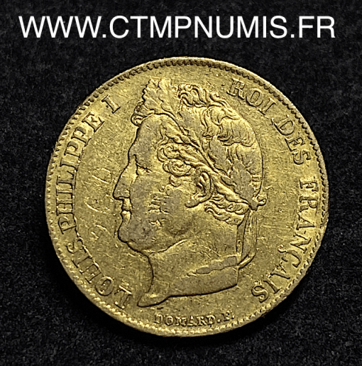 ,MONNAIE,ROYALE,20,FRANCS,OR,LOUIS,PHILIPPE,1836,PARIS,