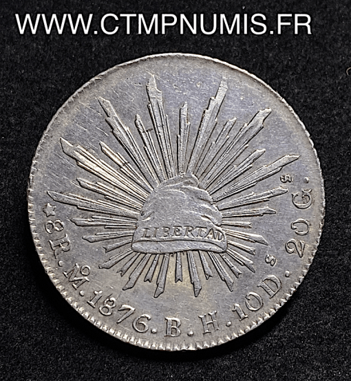 ,MONNAIE,MEXIQUE,8,REALES,ARGENT,1876,MO,MEXICO,