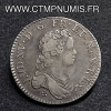 ,MONNAIE,ROYALE,LOUIS,XV,1/2,ECU,ARGENT,VERTUGADIN,1717,Y,BOURGES,