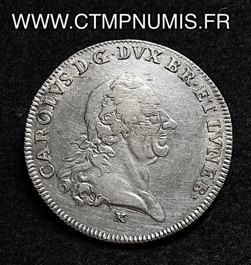 ,MONNAIE,ALLEMAGNE,BRUNSWICK,WOLFEN,2/3,THALER,ARGENT,1779,