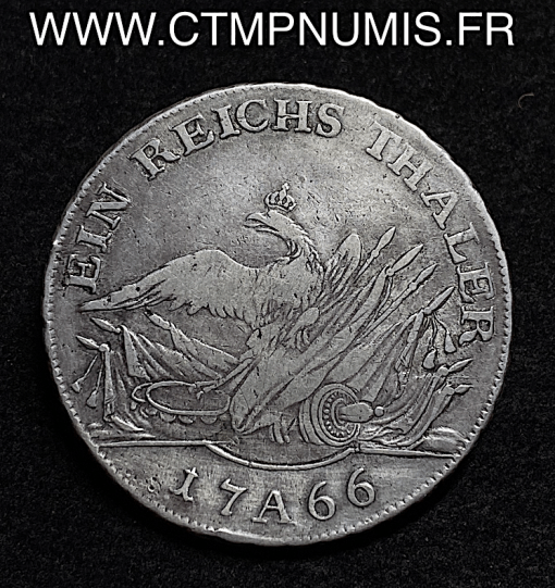 ,MONNAIE,ALLEMAGNE,PRUSSE,1,THALER,ARGENT,1766,