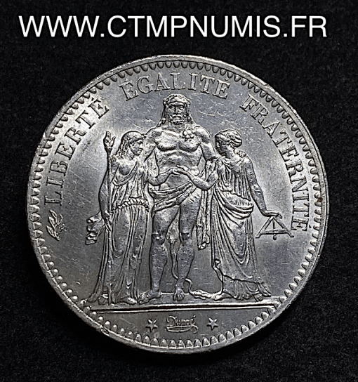 ,MONNAIE,5,FRANCS,ARGENT,HECULE,1877,PARIS,