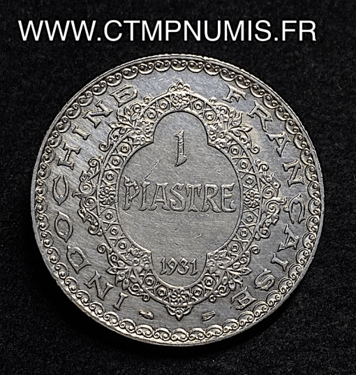 ,MONNAIE,INDOCHINE,1,PIASTRE,ARGENT,1931,